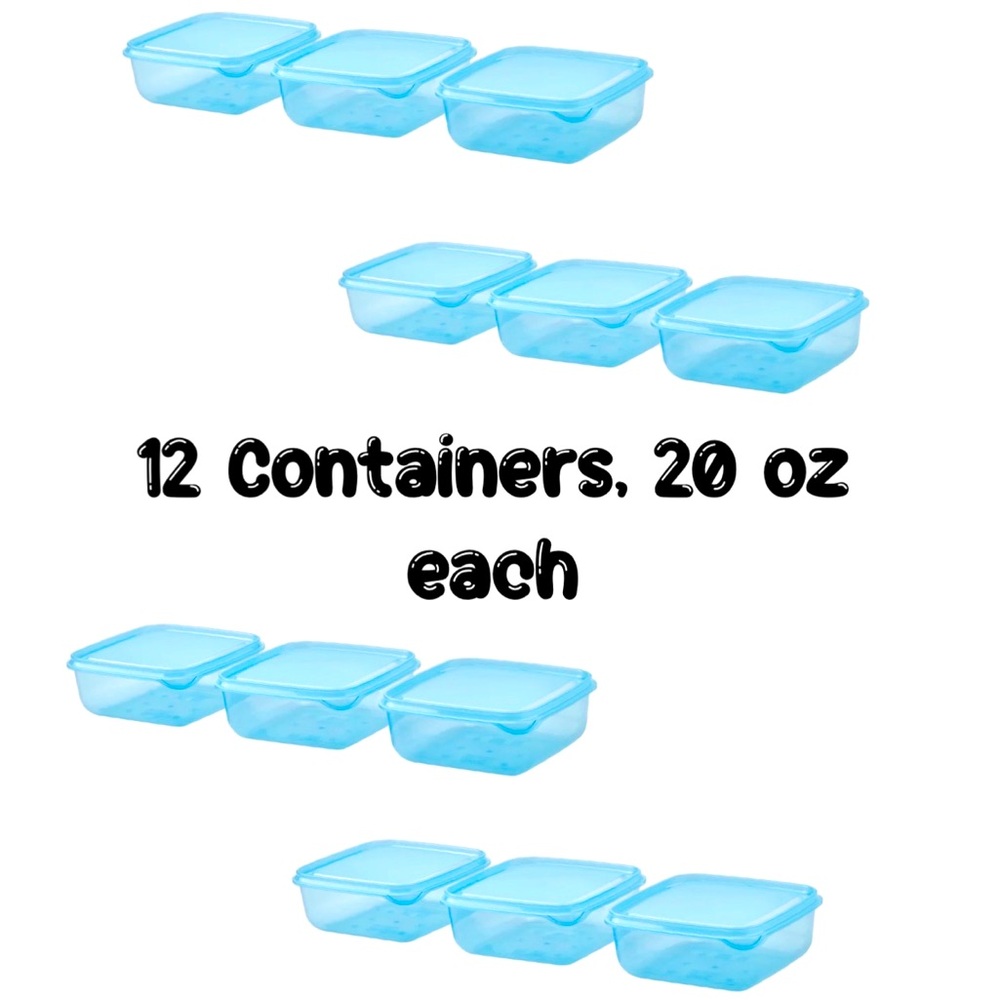 4 Packs Blue Food Storage Containers